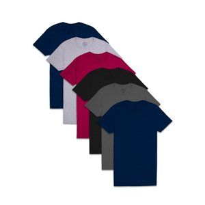 Fruit of the Loom Men’s Assorted Fashion Pocket T-Shirt Undershirts, 6 Pack